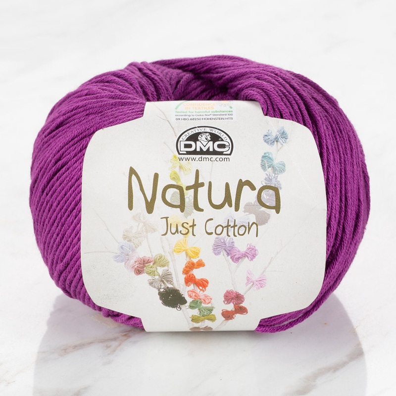 DMC Natura Just Cotton Knitting Yarn, Purple – N59