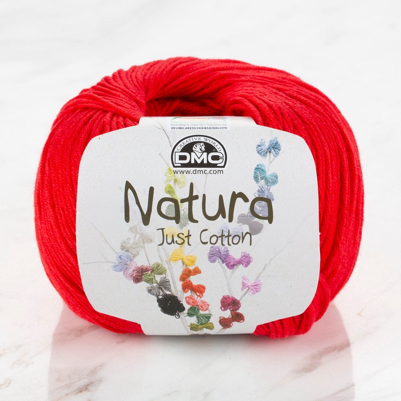 DMC Natura Just Cotton Knitting Yarn, Red – N23