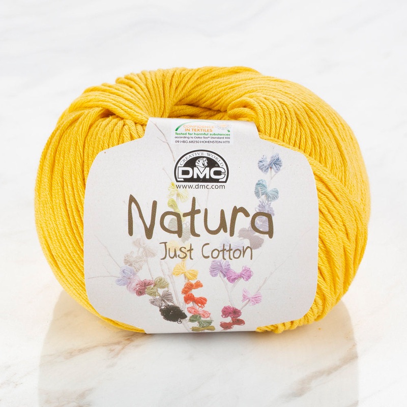 DMC Natura Just Cotton Knitting Yarn, Yellow – N16