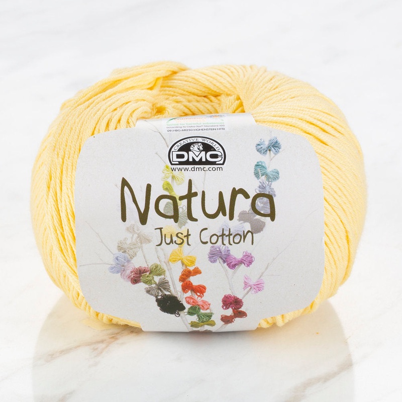 DMC Natura Just Cotton Knitting Yarn, Yellow – N83