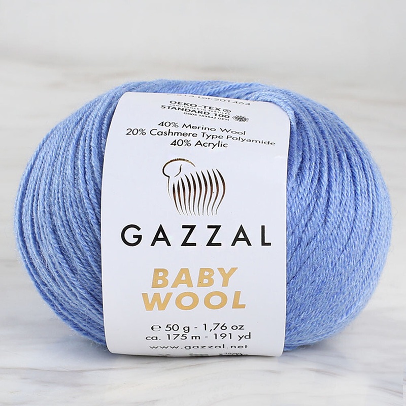 Gazzal Baby Wool Knitting Yarn, Blue – 813