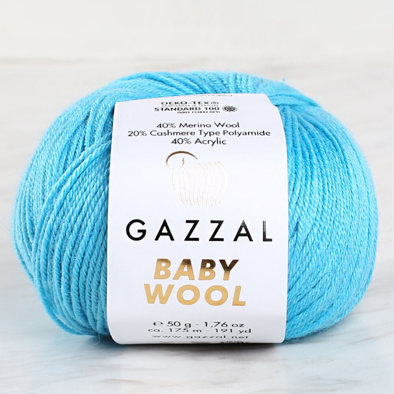 Gazzal Baby Wool Knitting Yarn, Blue – 820
