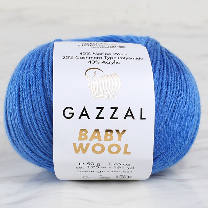 Gazzal Baby Wool Knitting Yarn, Blue – 830