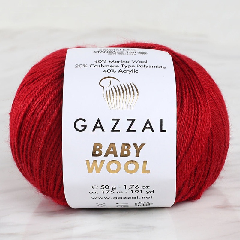 Gazzal Baby Wool Knitting Yarn, Claret – 816