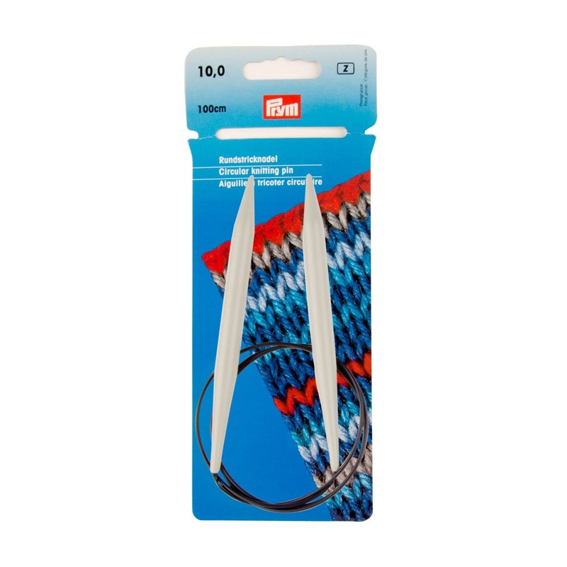 PRYM 10 mm 100 cm Plastic Circular Knitting Needle – 211194