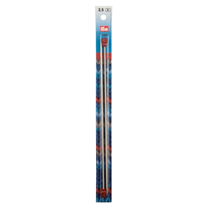 PRYM 2.5 mm 25 cm Aluminium Knitting Needles – 191422
