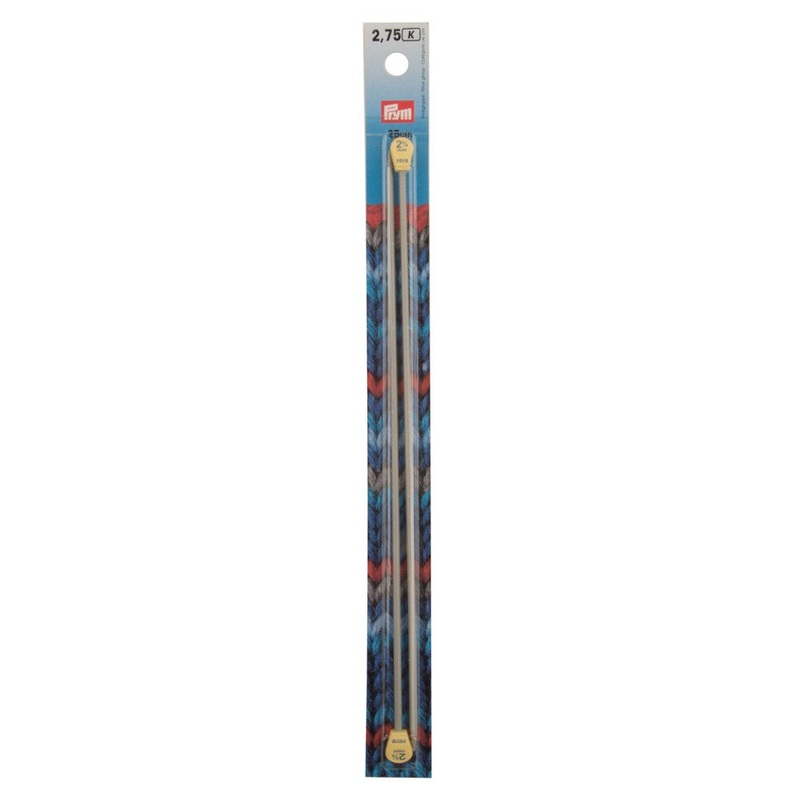 PRYM 2.75 mm 25 cm Aluminium Knitting Needles – 191423