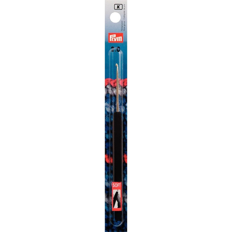 PRYM 2 mm 14 cm Aluminium Crochet Hook For Wool With Soft Handle –  195172