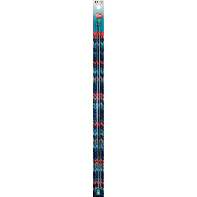 PRYM 2 mm 40 cm Aluminium Knitting Needles  – 191472