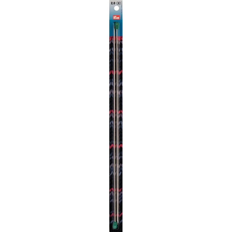 PRYM 2 mm 40 cm Aluminium with knob Knitting Needles -171303