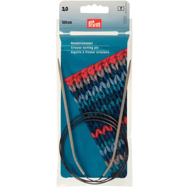 PRYM 3 mm 100 cm Aluminium Circular Knitting Needle – 211236