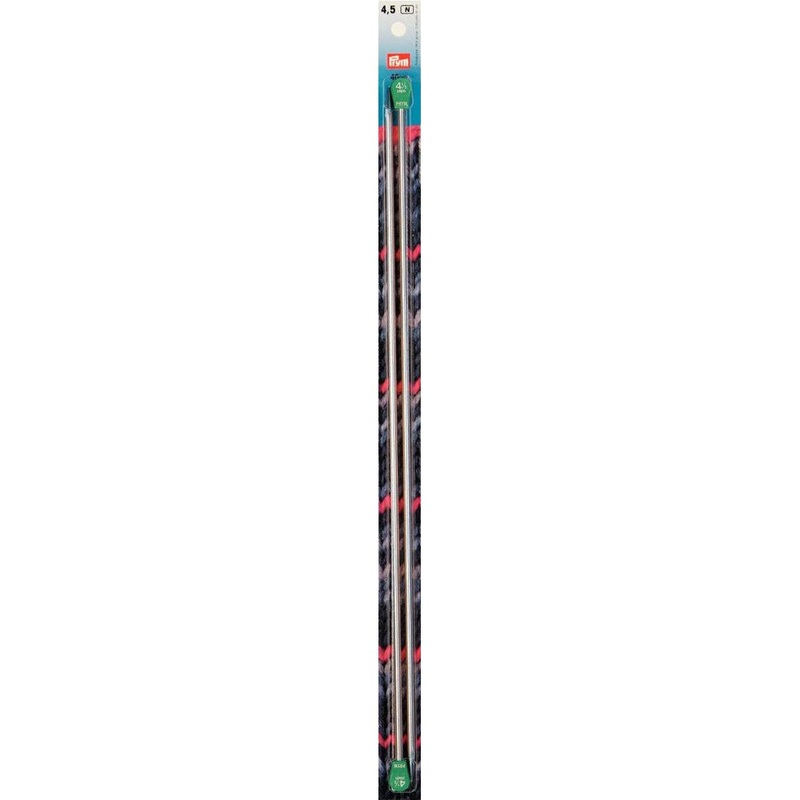 PRYM 4.5 mm 40 cm Aluminium Knitting Needles with Knob –  191612