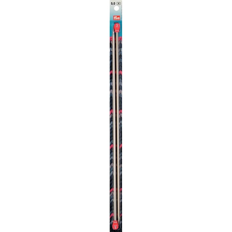 PRYM 5 mm 40 cm Aluminium Knitting Needles with Knob –  191613