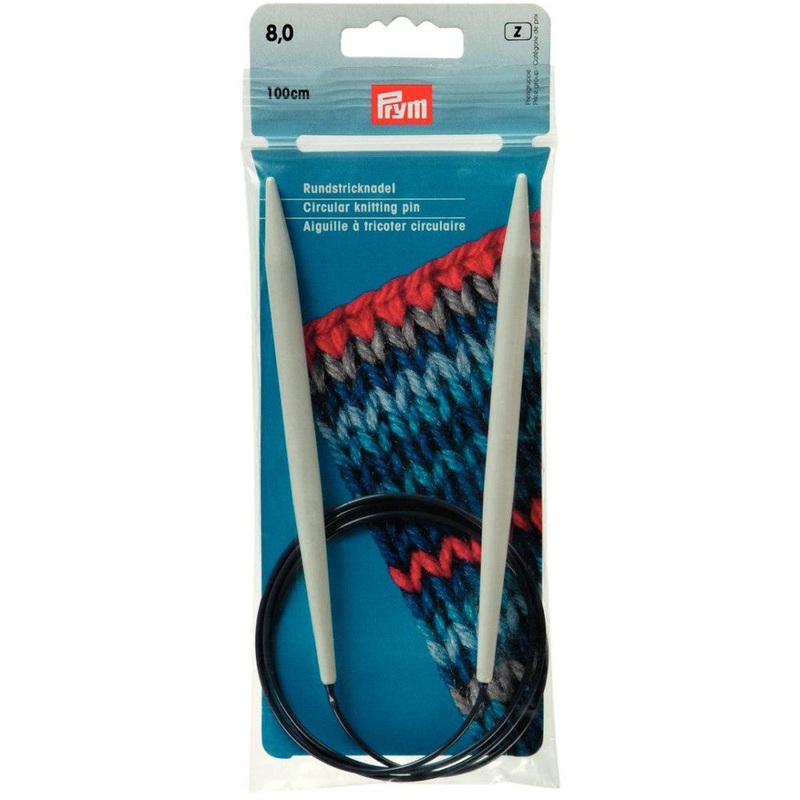 PRYM 8 mm 100 cm Aluminium Circular Knitting Needle – 211170