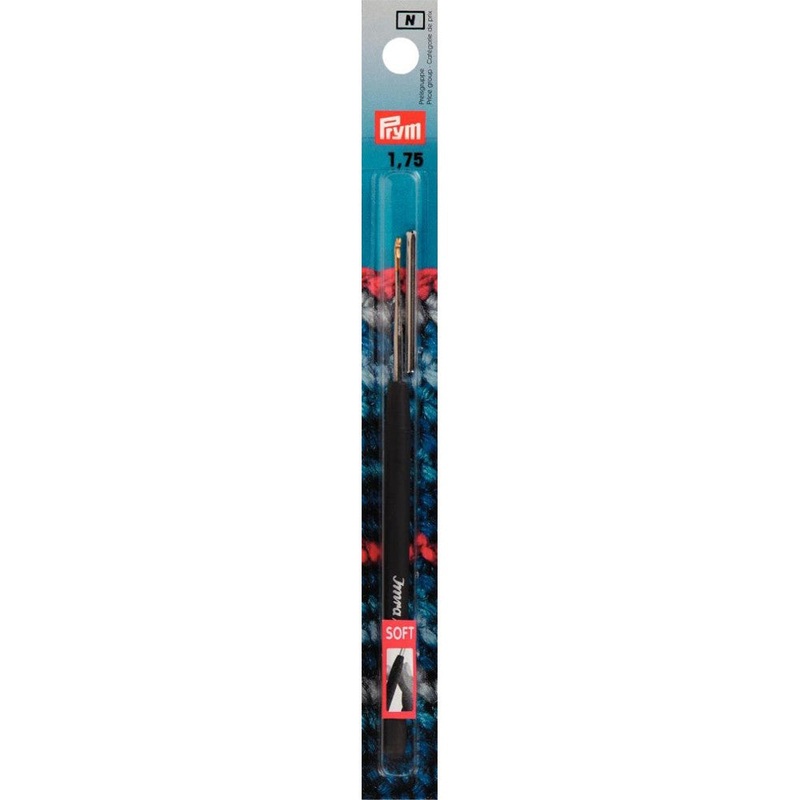 PRYM No:2 1.75 mm Steel Crochet Hook for Thread with Soft Handle – 175620