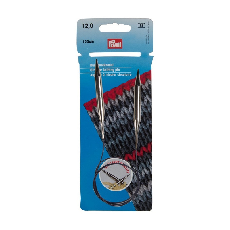 PRYM 12 mm 120 cm Brass Circular Knitting Needle –  212247