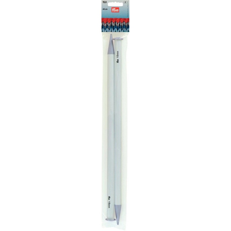 PRYM 15 mm 40 cm Plastic Knitting Needles –  218234