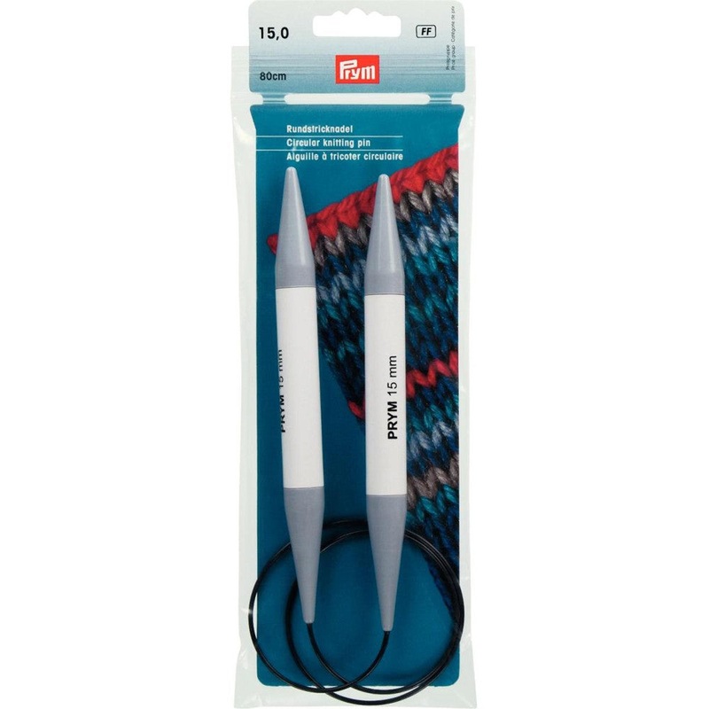PRYM 15 mm 80 cm Plastic Circular Knitting Needle – 211317