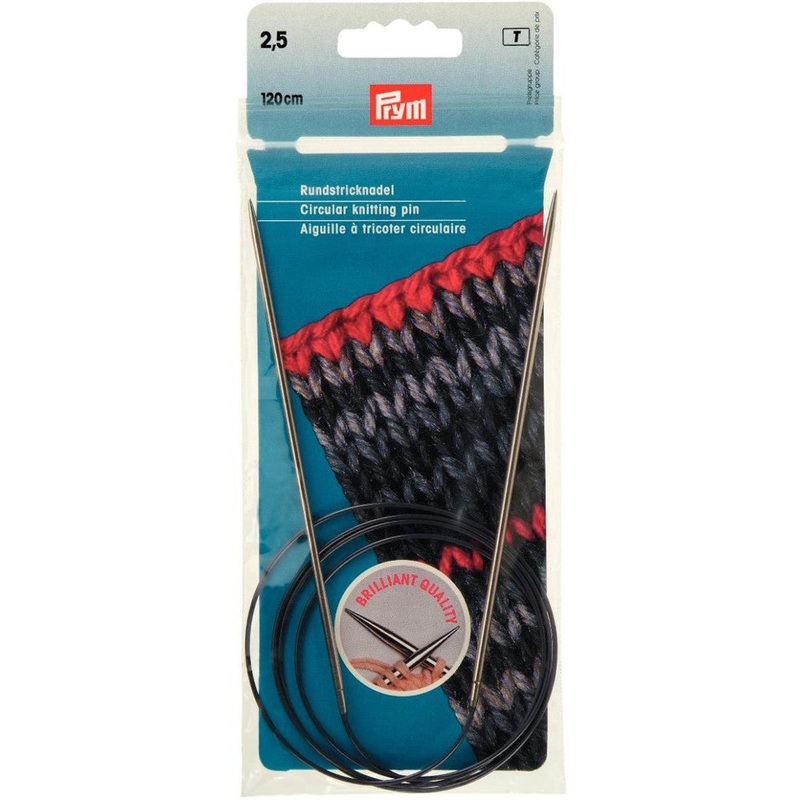 PRYM 2.5 mm 120 cm Brass Circular Knitting Needle – 21211