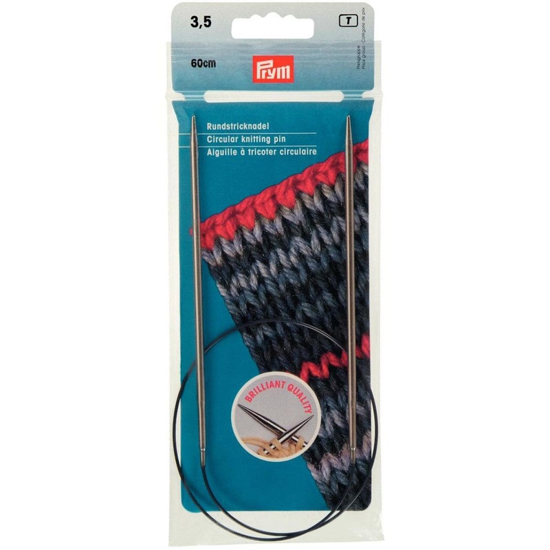 PRYM 3.5 mm 60 cm Brass Circular Knitting Needle – 212132