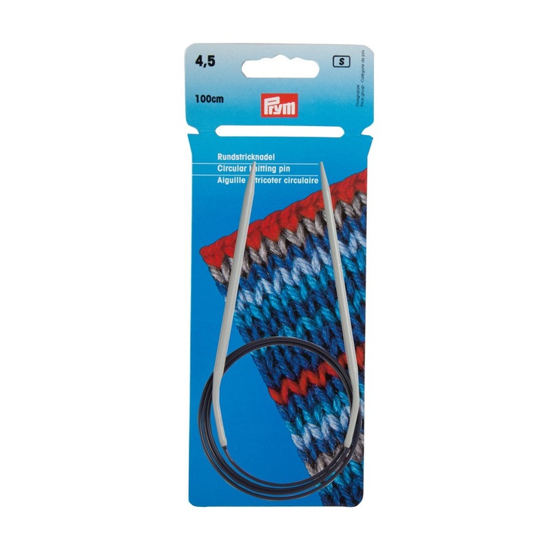 PRYM 4.5 mm 100 cm Aluminium Circular Knitting Needle – 211281