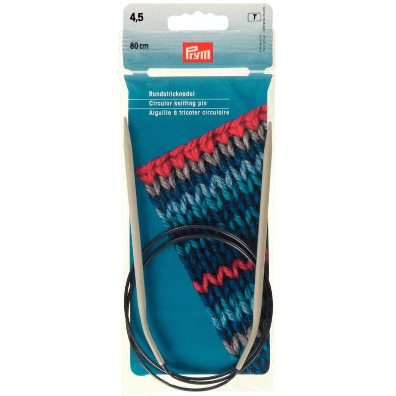 PRYM 4.5 mm 80 cm Aluminium Circular Knitting Needle – 211279