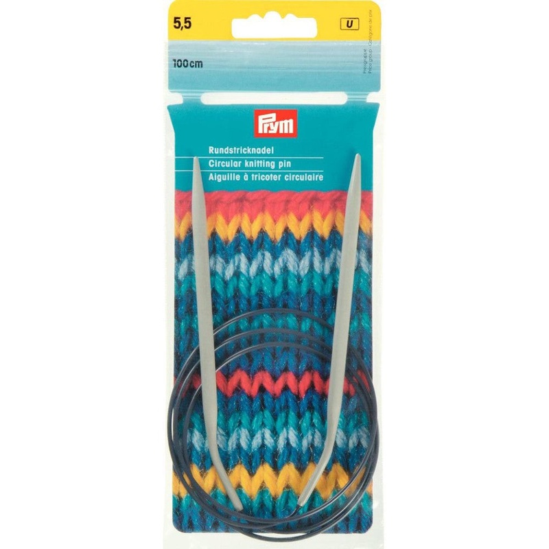 PRYM 5.5 mm 100 cm Aluminium Circular Knitting Needle – 211366