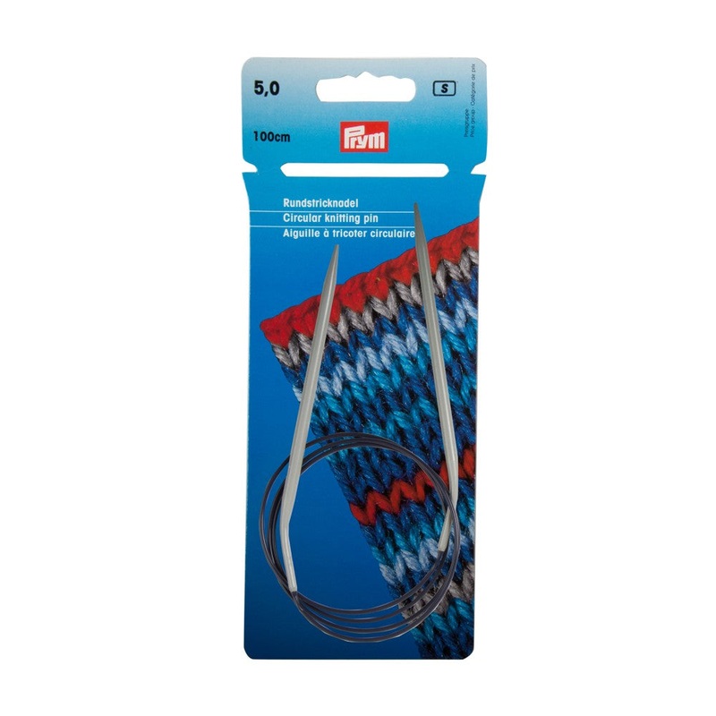 PRYM 5 mm 100 cm Aluminium Circular Knitting Needle – 211296