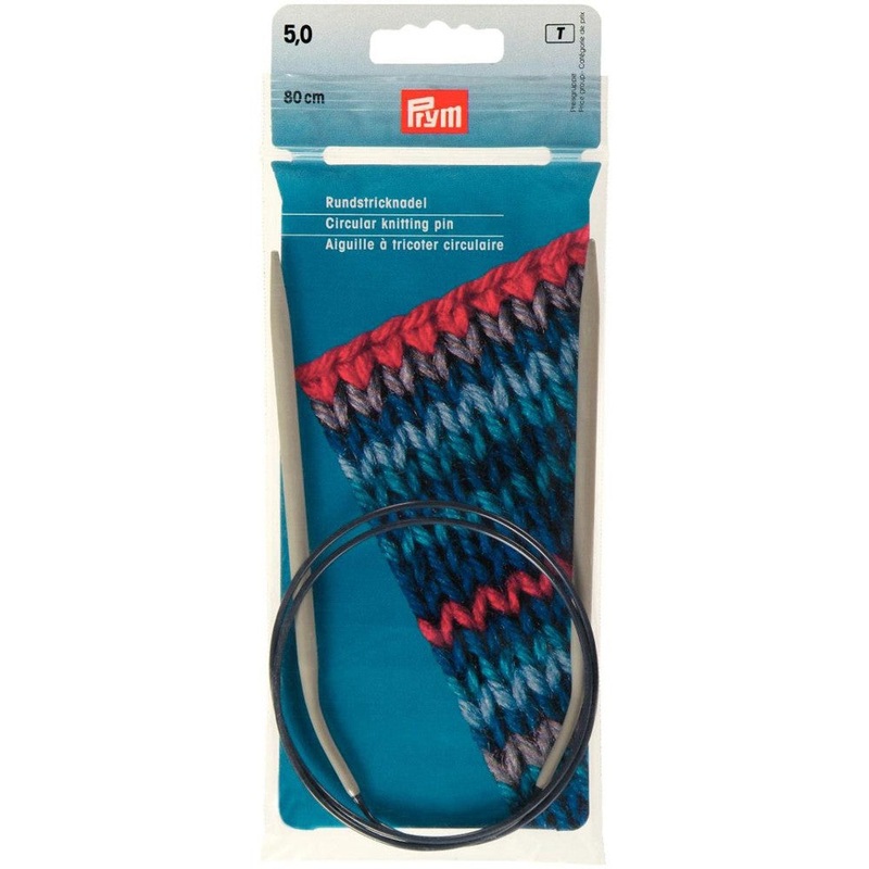 PRYM 5 mm 80 cm Aluminium Circular Knitting Needle – 211294