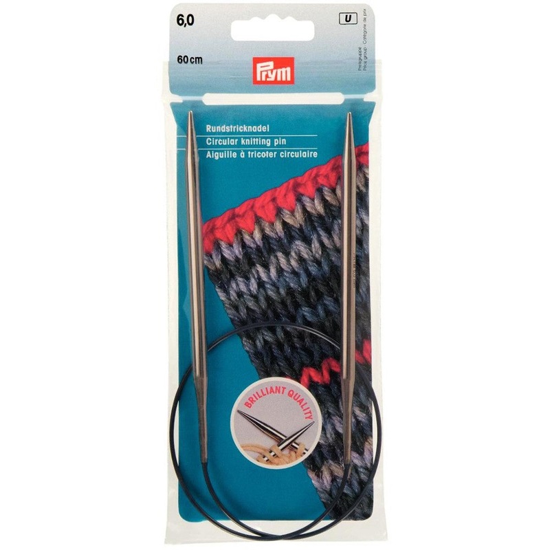 PRYM 6 mm 60 cm Brass Circular Knitting Needle –  212182