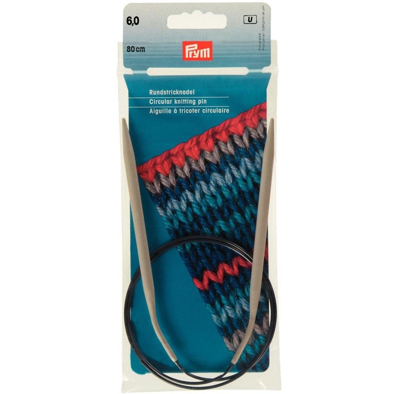 PRYM 6 mm 80 cm Aluminium Circular Knitting Needle – 211309