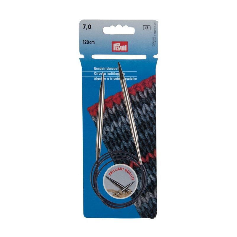 PRYM 7 mm 120 cm Brass Circular Knitting Needle –  212197