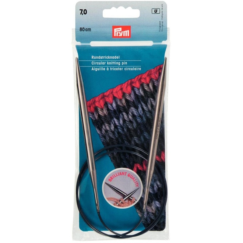 PRYM 7 mm 80 cm Brass Circular Knitting Needle –  212194