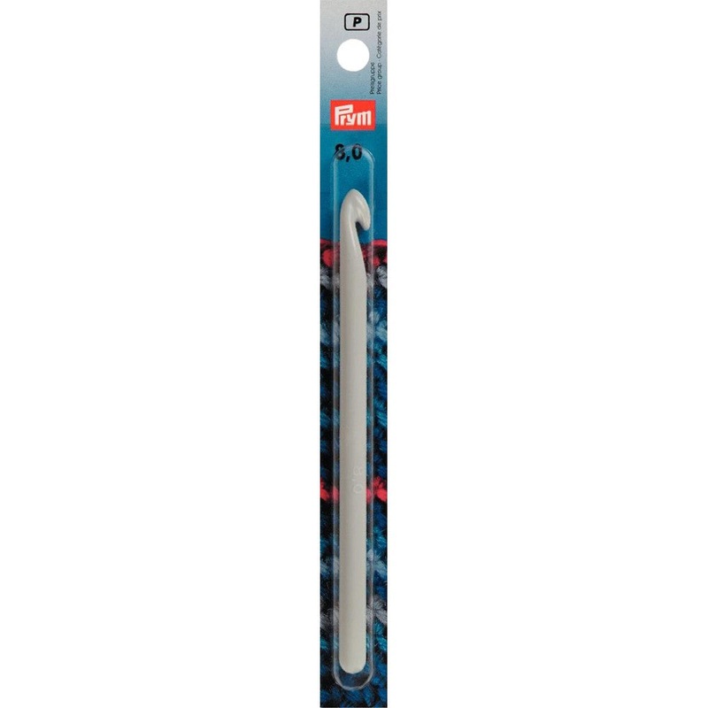 PRYM 8 mm 14 cm Plastic Crochet Hook For Wool –  21850
