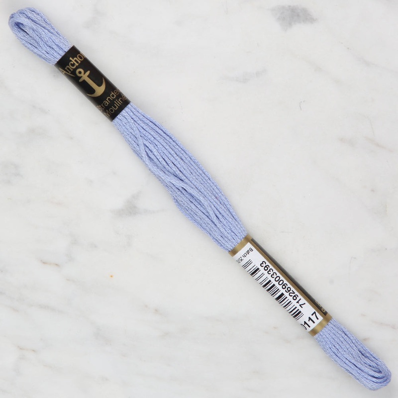 Anchor Stranded Mouline Embroidery Thread, 8m, Blue – 0117