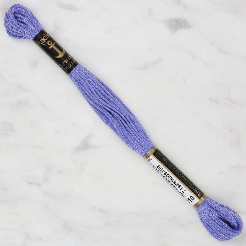 Anchor Stranded Mouline Embroidery Thread, 8m, Blue – 0118