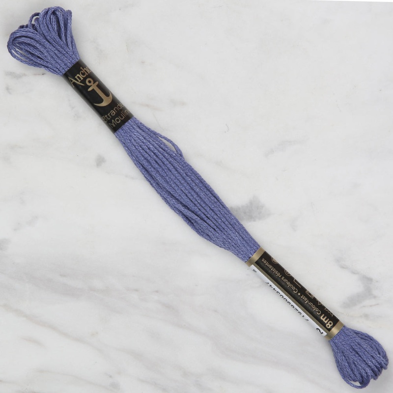 Anchor Stranded Mouline Embroidery Thread, 8m, Blue – 0122