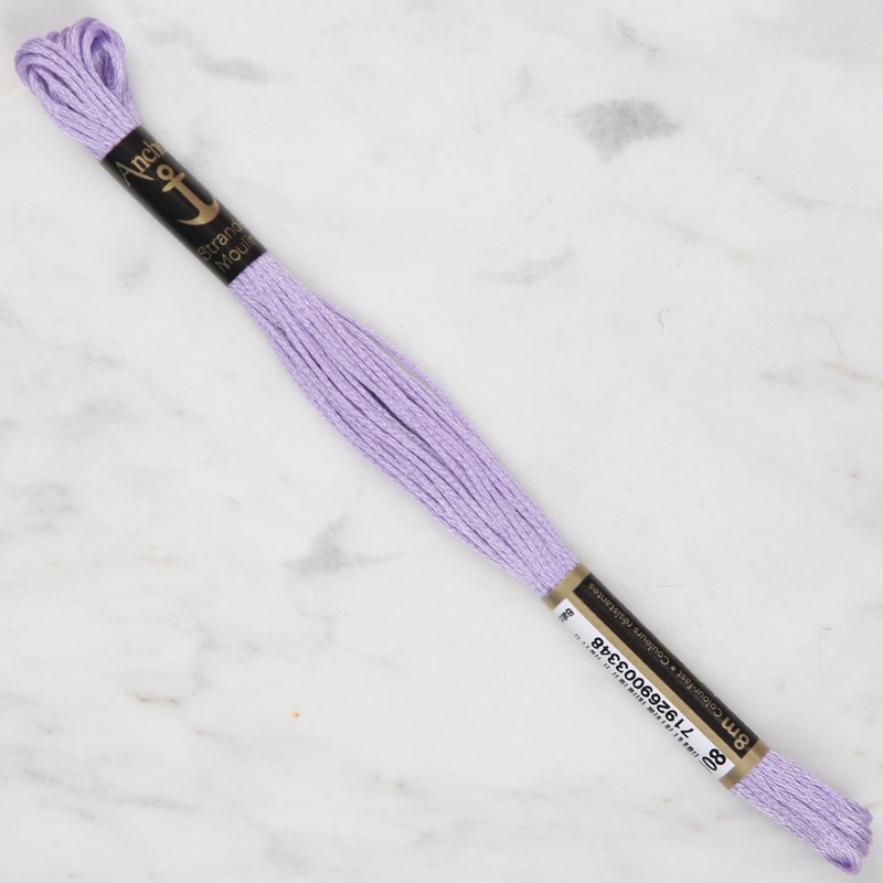 Anchor Stranded Mouline Embroidery Thread, 8m, Lila – 0108