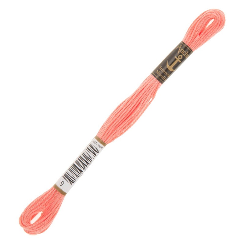 Anchor Stranded Mouline Embroidery Thread, 8m, Pink – 0009