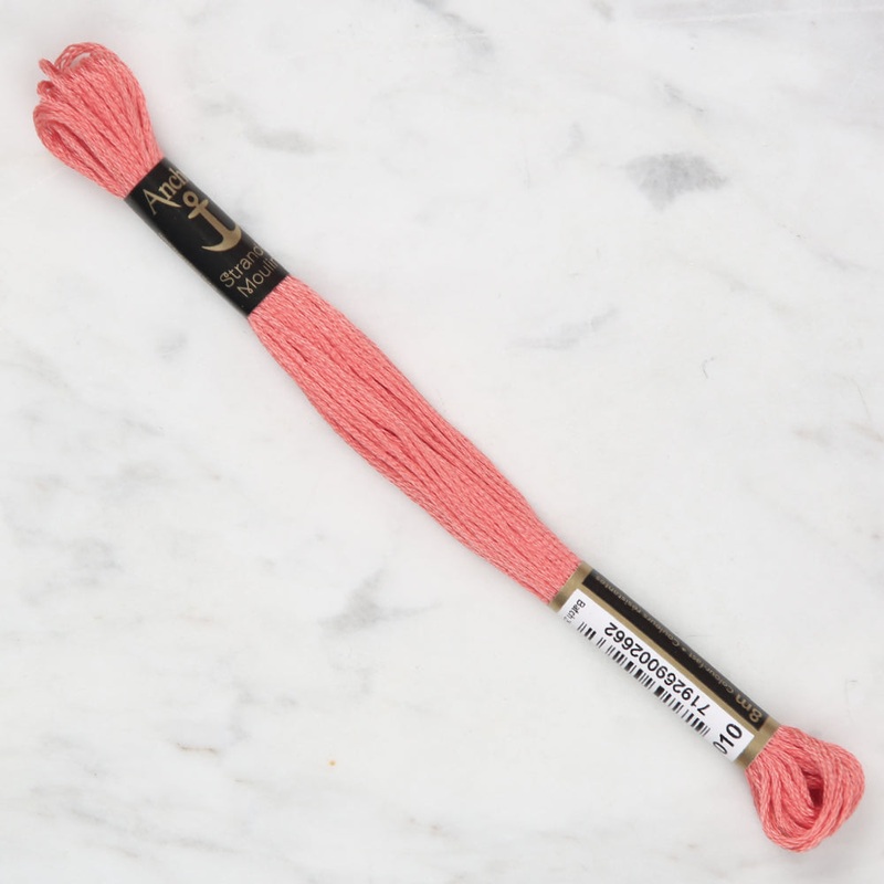 Anchor Stranded Mouline Embroidery Thread, 8m, Pink – 0010