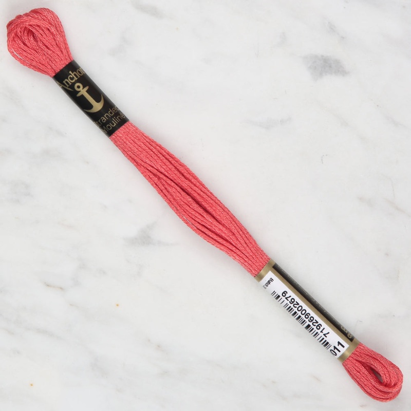 Anchor Stranded Mouline Embroidery Thread, 8m, Pink – 0011