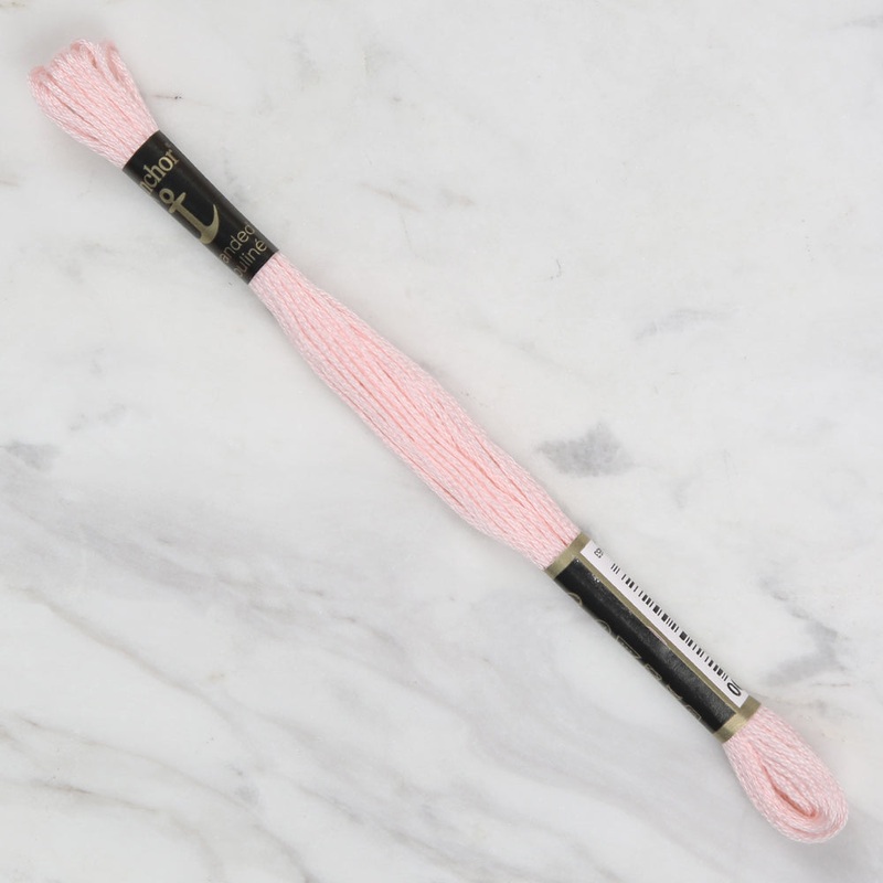 Anchor Stranded Mouline Embroidery Thread, 8m, Pink – 0023