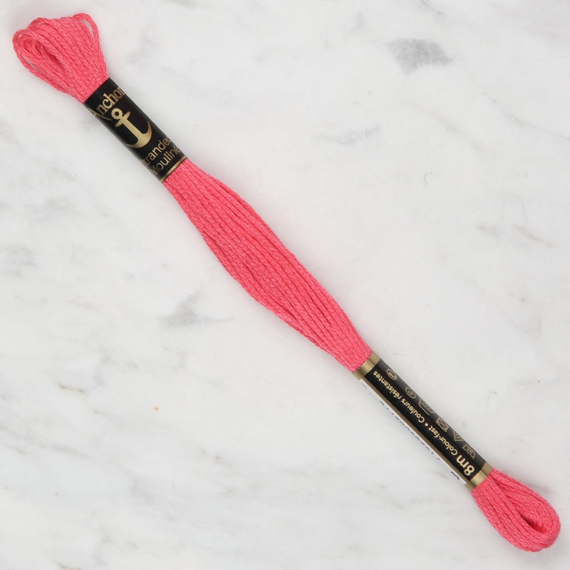 Anchor Stranded Mouline Embroidery Thread, 8m, Pink – 0028
