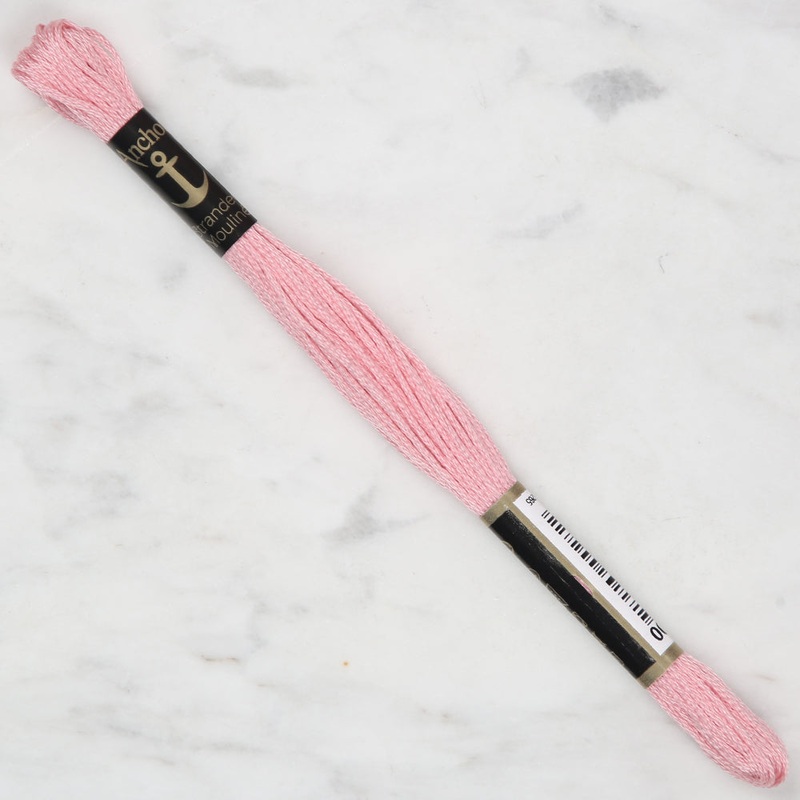 Anchor Stranded Mouline Embroidery Thread, 8m, Pink – 0036