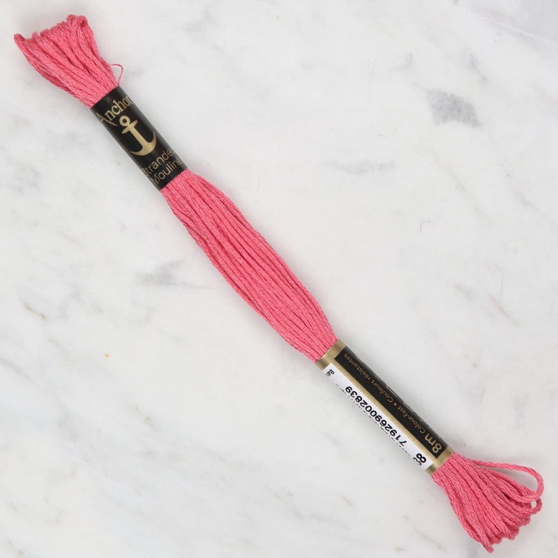 Anchor Stranded Mouline Embroidery Thread, 8m, Pink – 0038