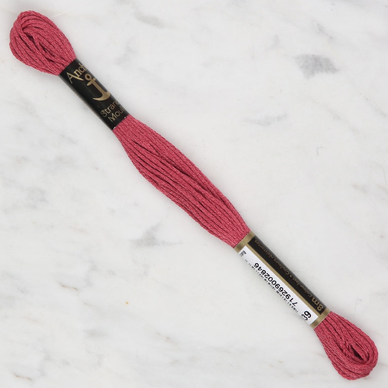 Anchor Stranded Mouline Embroidery Thread, 8m, Pink – 0039