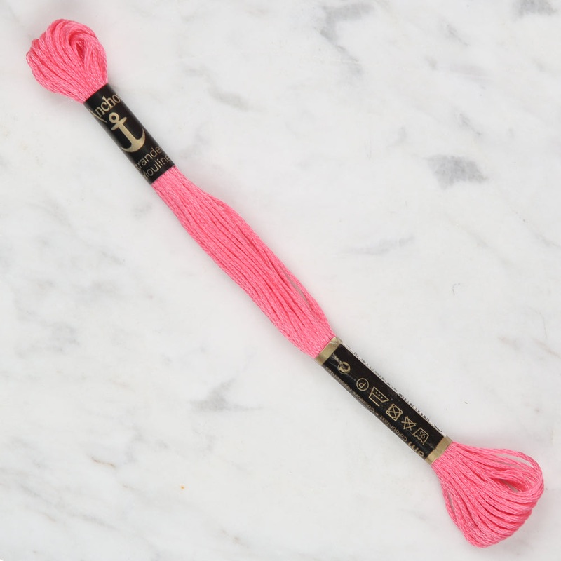 Anchor Stranded Mouline Embroidery Thread, 8m, Pink – 0040