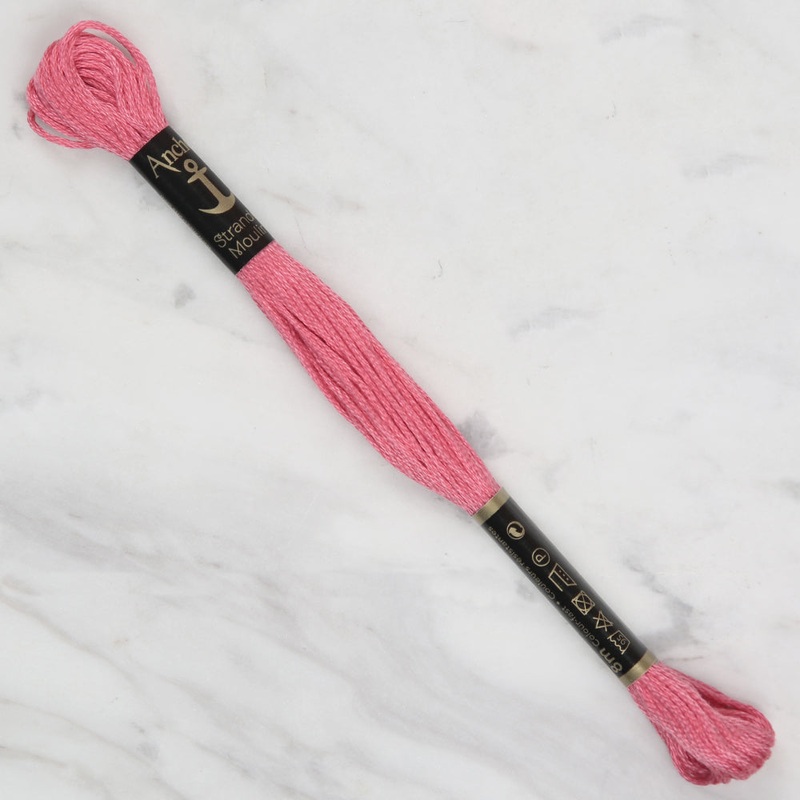 Anchor Stranded Mouline Embroidery Thread, 8m, Pink – 0041