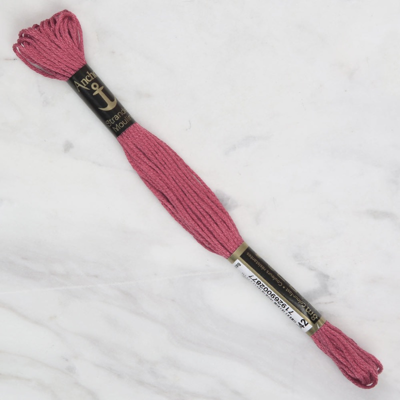Anchor Stranded Mouline Embroidery Thread, 8m, Pink – 0042