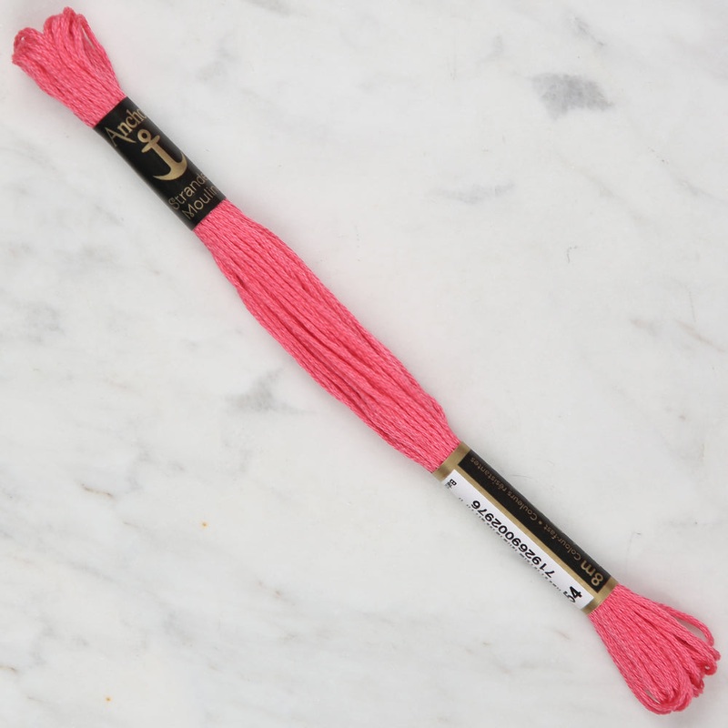 Anchor Stranded Mouline Embroidery Thread, 8m, Pink – 0054
